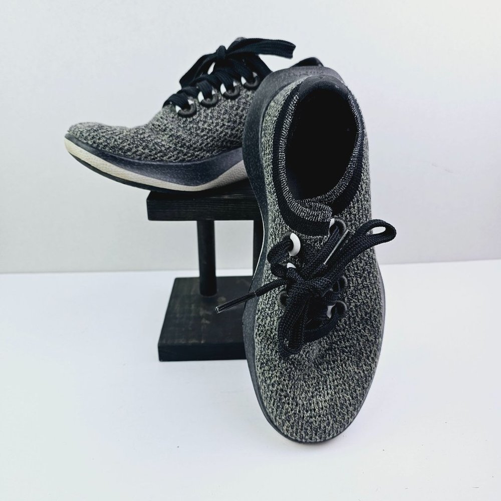 Allbirds Tree Dasher Lace Up Running Shoes Womens Size 8 Gray White